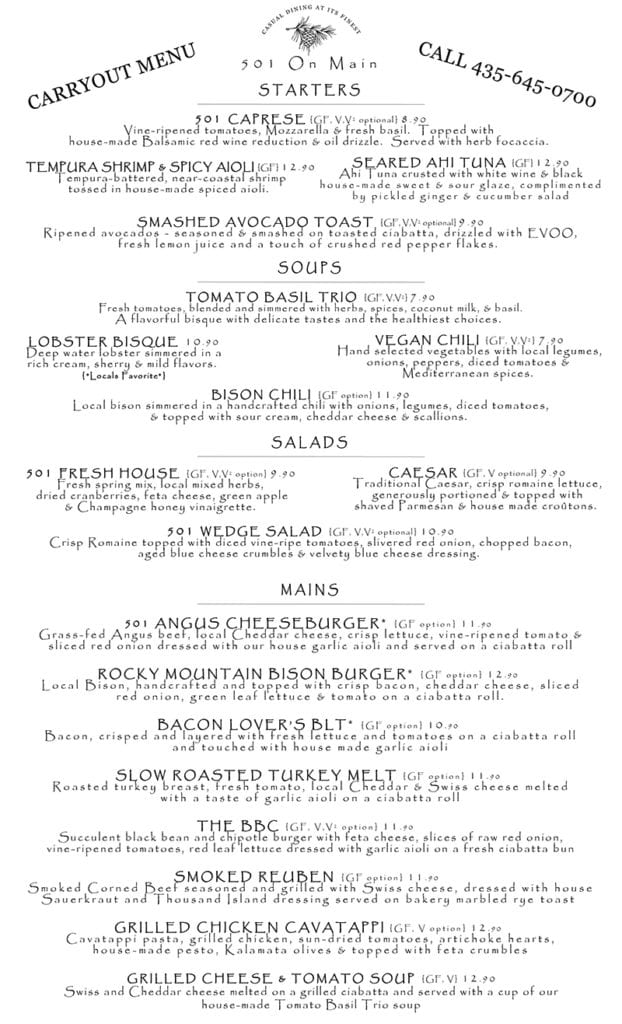 501-on-main-takeout-menu-park-city